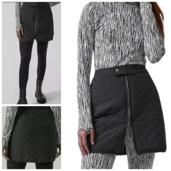 NWT ATHELTA jupe apres ski skirt in black - 8 - Picture 1 of 11